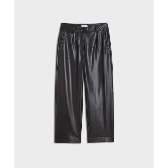 The Reset R Label Slouchy Vegan Leather Trouser Black Size M - Picture 2 of 12